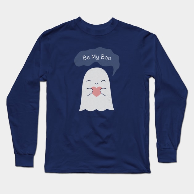 Funny Kawaii Ghost T-Shirt Long Sleeve T-Shirt by happinessinatee